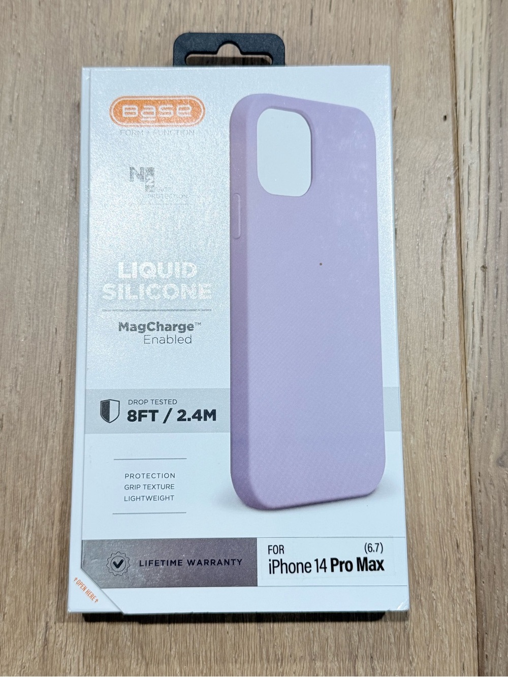 New Base Liquid Silicone MagCharge Case for iPhone 14 Pro Max - Lavender Plum